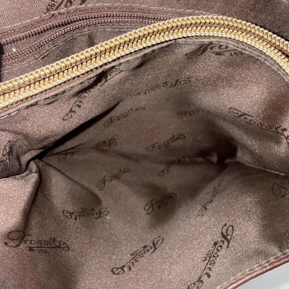 Vintage Y2k Fossil Boho Hippie Gypsy Brown Crossbody Genuine Leather Purse Bag - Picture 9 of 15